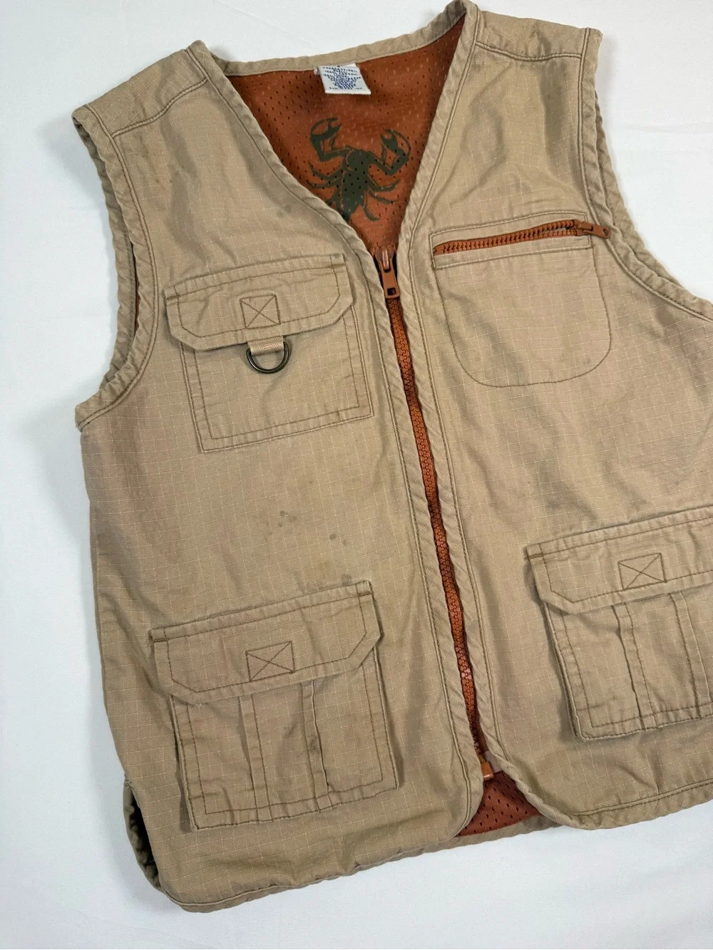 VINTAGE GYMBOREE Y2K Safari Utility Vest 6 Fishing Explorer Cargo Zip Outdoor 03